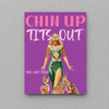 Chin Up Tits Out Card photo 1 on the lighter grey backdrop