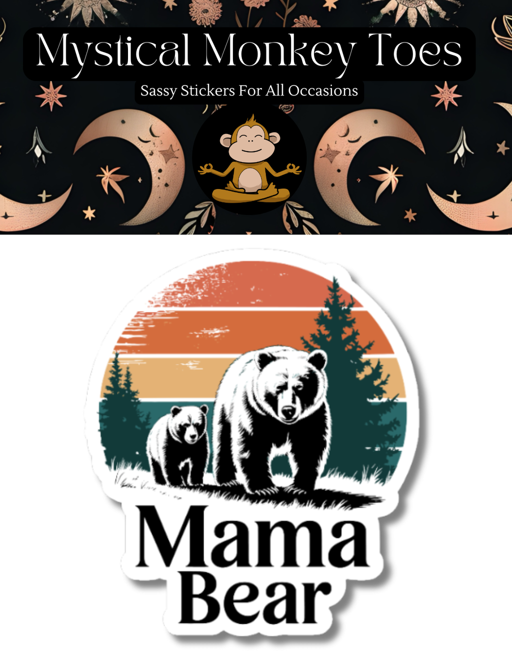 Beautiful Mama Bear Vinyl Sticker