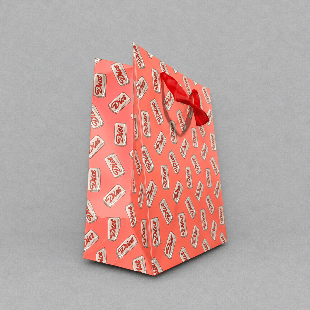 Diet Soda Can Gift Bag photo 2 on the lighter grey backdrop