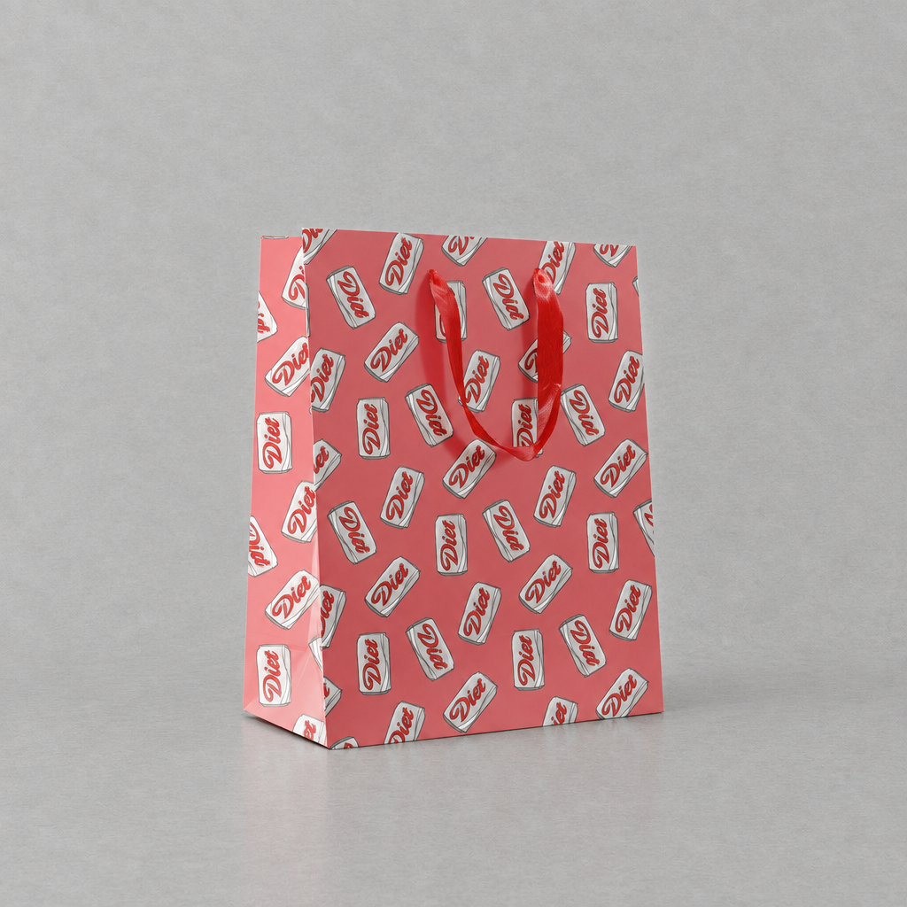 Diet Soda Can Gift Bag photo 3 on the lighter grey backdrop