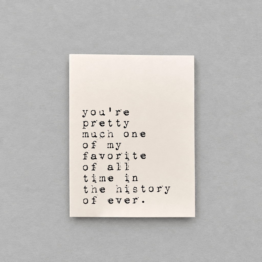Favorite Person in History Greeting Card photo 1 on the lighter grey backdrop