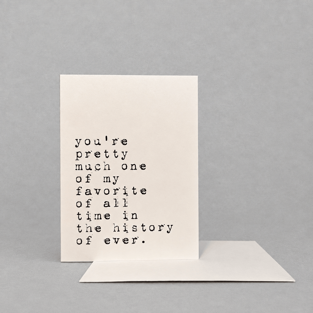 Favorite Person in History Greeting Card photo 2 on the lighter grey backdrop