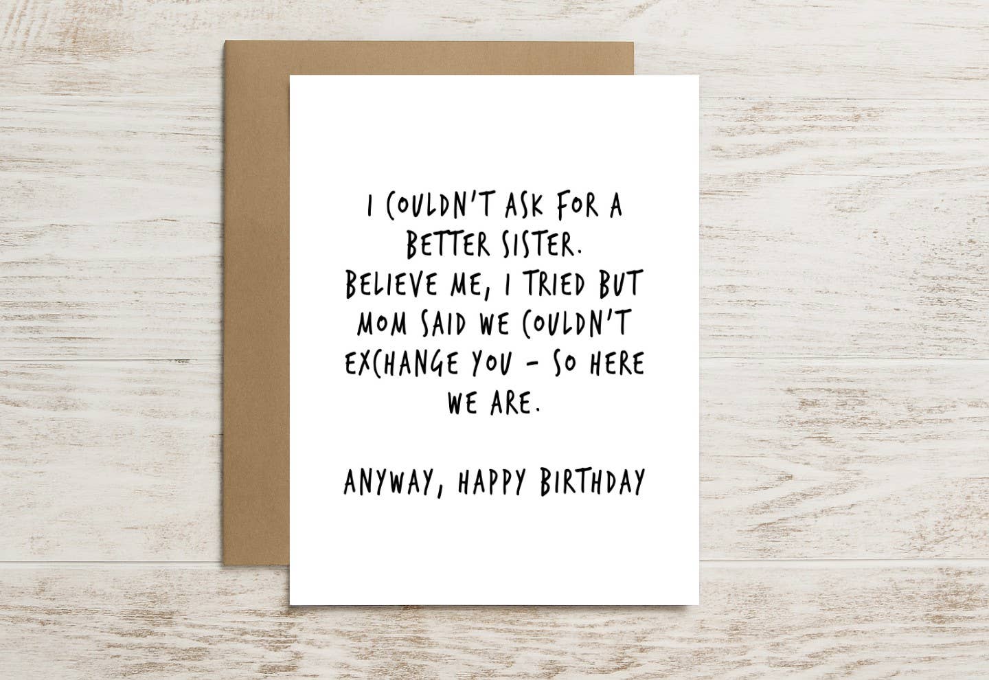 I Couldn't Ask for a Better Sister Card