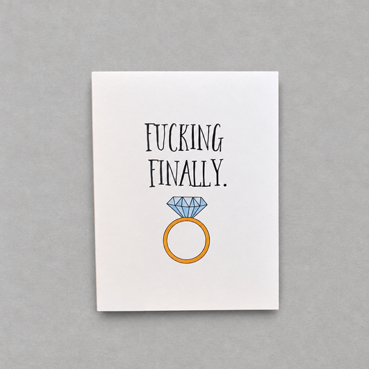 Finally Wedding Card photo 1 on the lighter grey backdrop