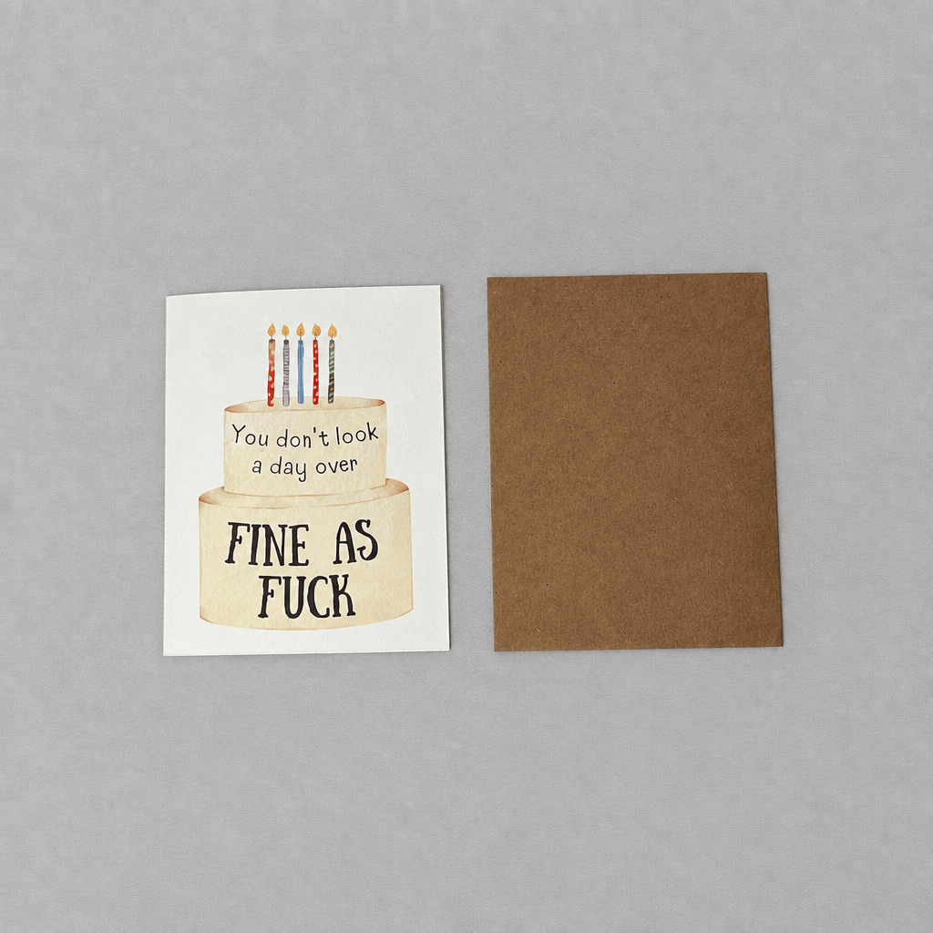 Fine as Fuck Card photo 3 on the lighter grey backdrop
