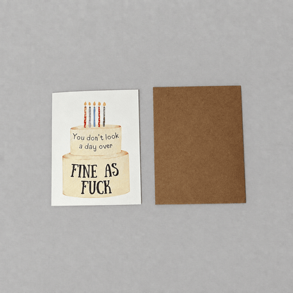 Fine as Fuck Card photo 3 on the lighter grey backdrop