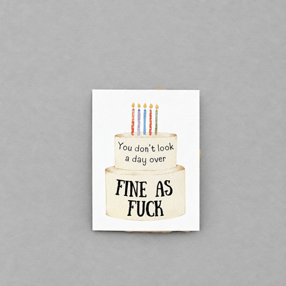 Fine as Fuck Card photo 4 on the lighter grey backdrop