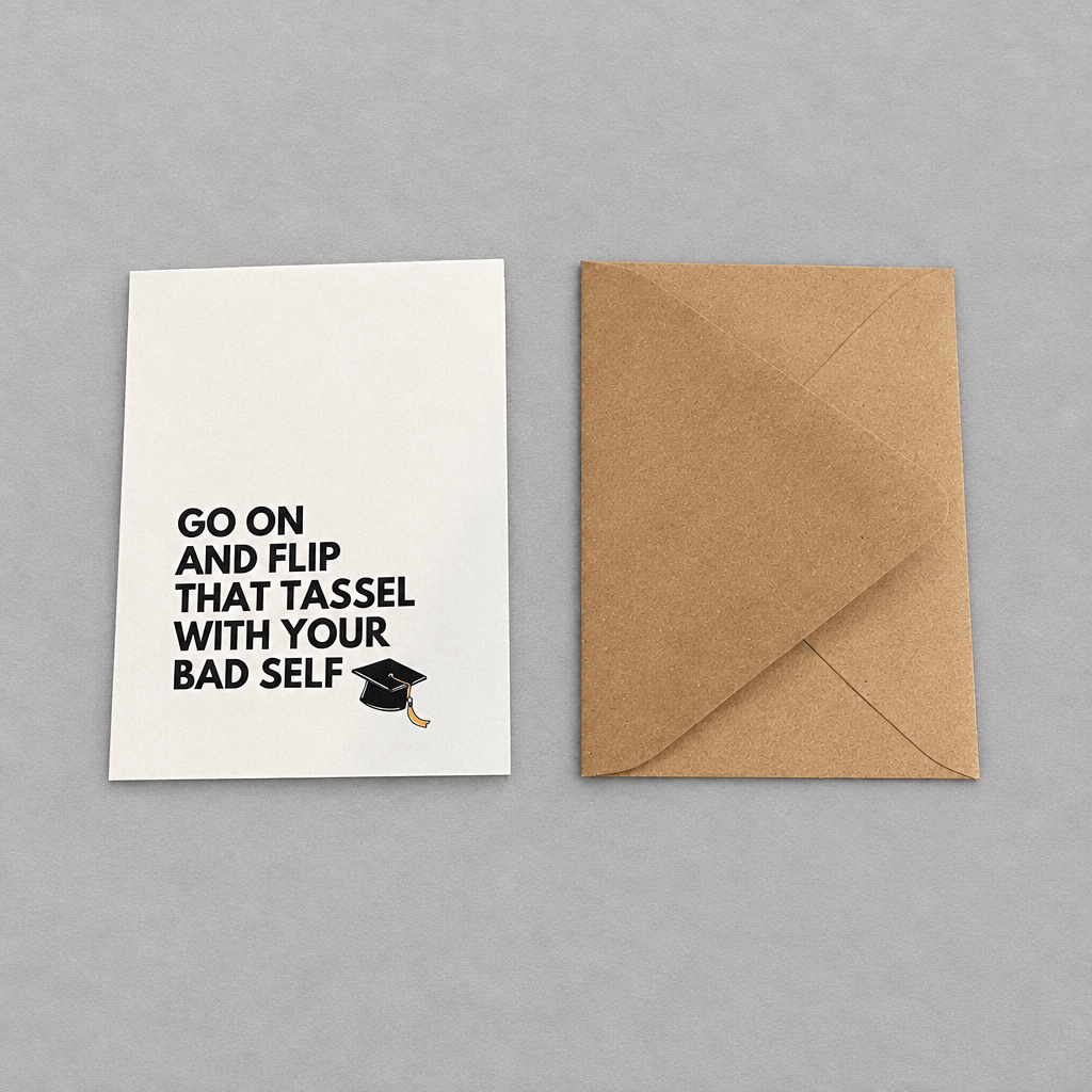 Go on and Flip That Tassel photo 6 on the lighter grey backdrop
