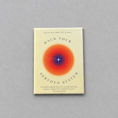 Hack Your Nervous System Card Deck photo 1 on the lighter grey backdrop