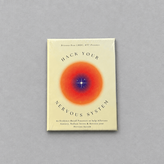 Hack Your Nervous System Card Deck photo 1 on the lighter grey backdrop
