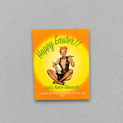 Happy Easter, Let's Have Brunch Card photo 1 on the lighter grey backdrop