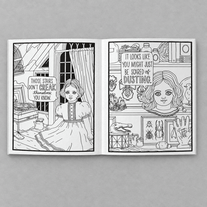 Haunted Dolls Coloring Book photo 3 on the lighter grey backdrop