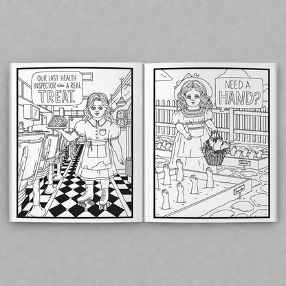 Haunted Dolls Coloring Book photo 4 on the lighter grey backdrop
