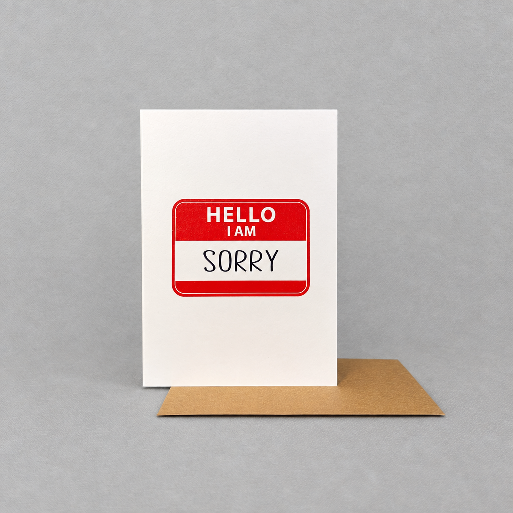 Hello, I Am Sorry – Apology Greeting Card photo 2 on the lighter grey backdrop