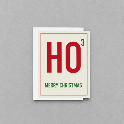 HO Cubed Greeting Card photo 1 on the lighter grey backdrop