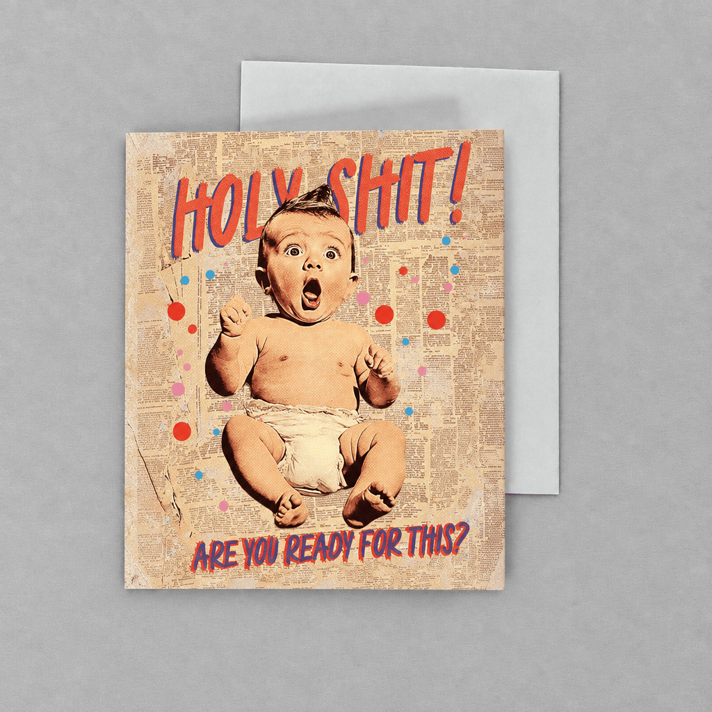 Holy Shit! New Baby Card photo 3 on the lighter grey backdrop