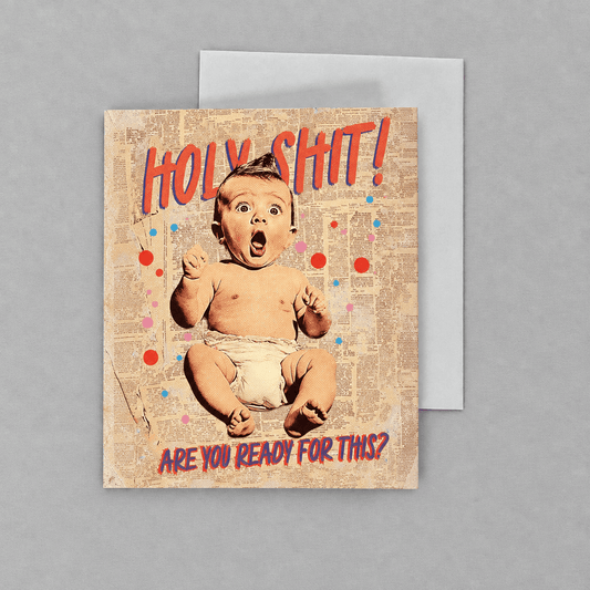 Holy Shit! New Baby Card photo 3 on the lighter grey backdrop
