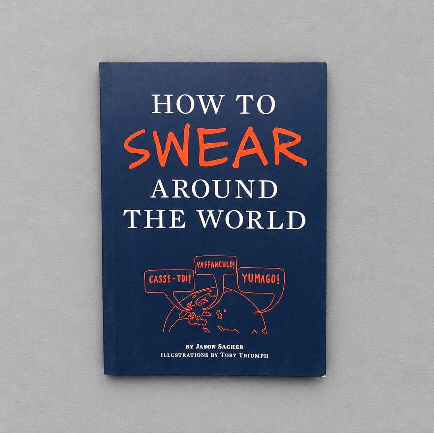 How to Swear Around the World Book photo 1 on the lighter grey backdrop