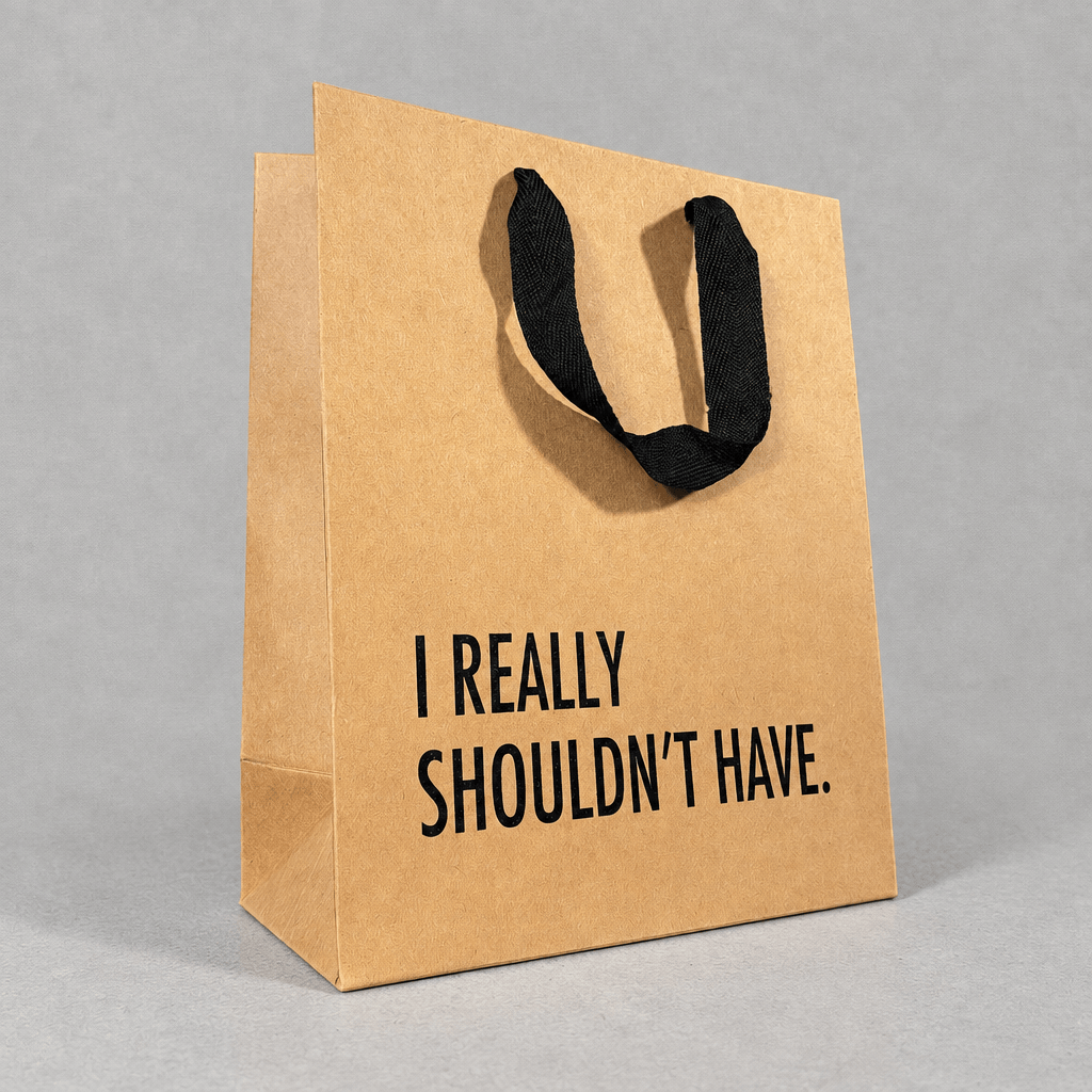 I Really Shouldn't Have Gift Bag photo 2 on the lighter grey backdrop