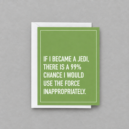 If I Became a Jedi Greeting Card photo 1 on the lighter grey backdrop