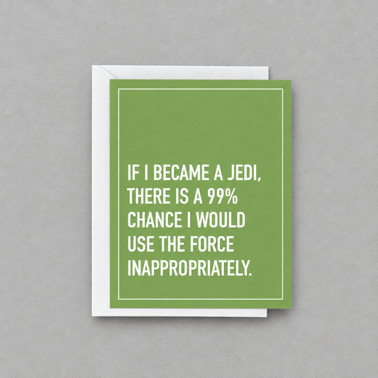 If I Became a Jedi Greeting Card photo 1 on the lighter grey backdrop