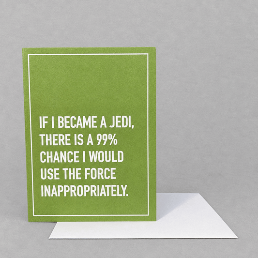 If I Became a Jedi Greeting Card photo 2 on the lighter grey backdrop