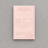 Impish Greetings Grown-ass Person memo pad in light pink with checklist fields for professional and personal notes.