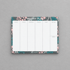 Impish Greetings weekly planner notepad with floral border on eco-friendly paper for organizing daily tasks