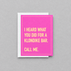 Klondike Bar card with a slightly lighter grey background