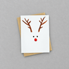 Minimalist Reindeer Holiday Card photo 2 on the lighter grey backdrop
