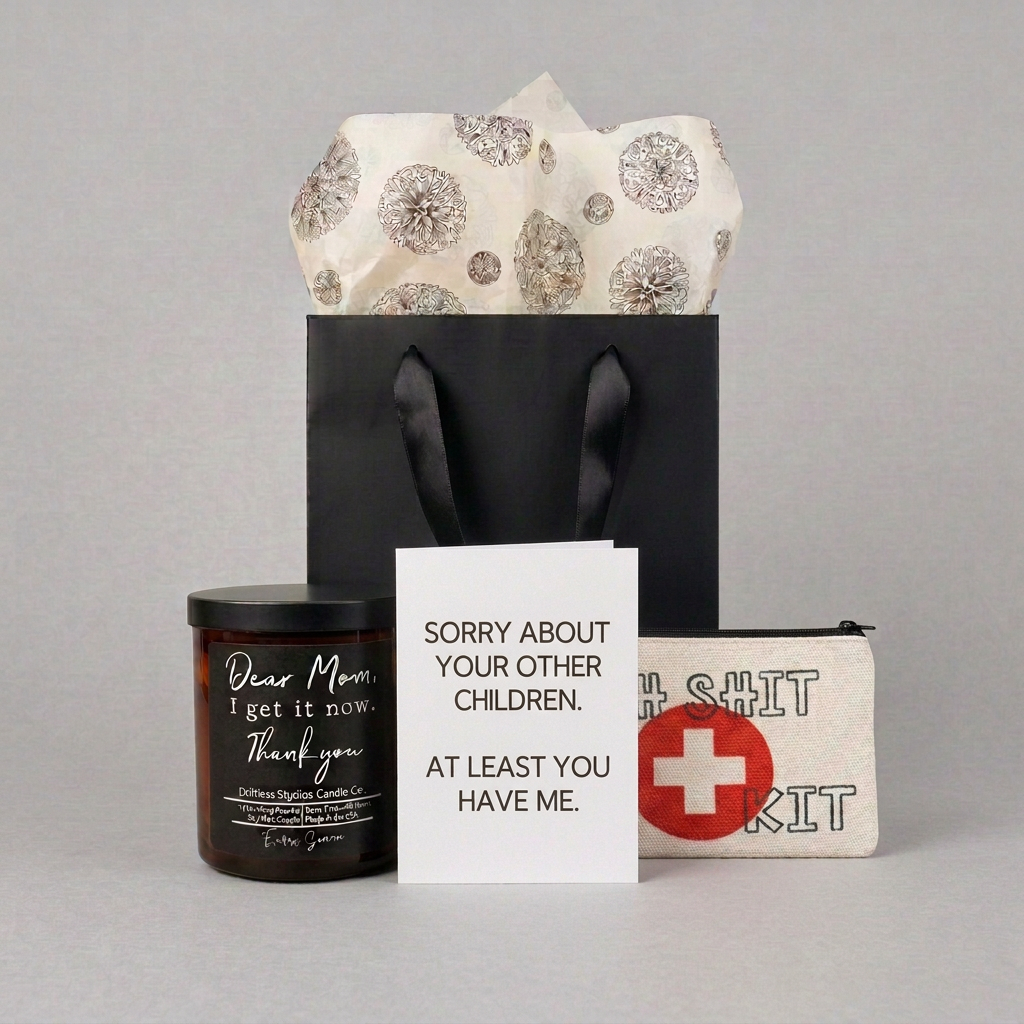 Mom I Get It Now gift set with a slightly larger card and smaller pouch
