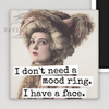 Mood ring magnet close-up on light grey