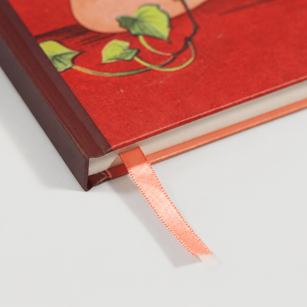 Notebook detail on muted light grey