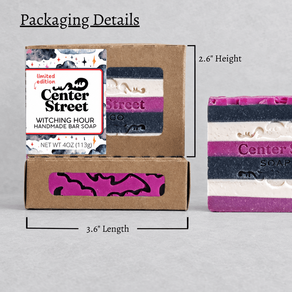 Packaging details on muted grey