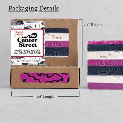 Packaging details on muted grey