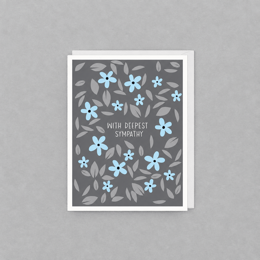 Periwinkle Sympathy Card photo 1 on the lighter grey backdrop