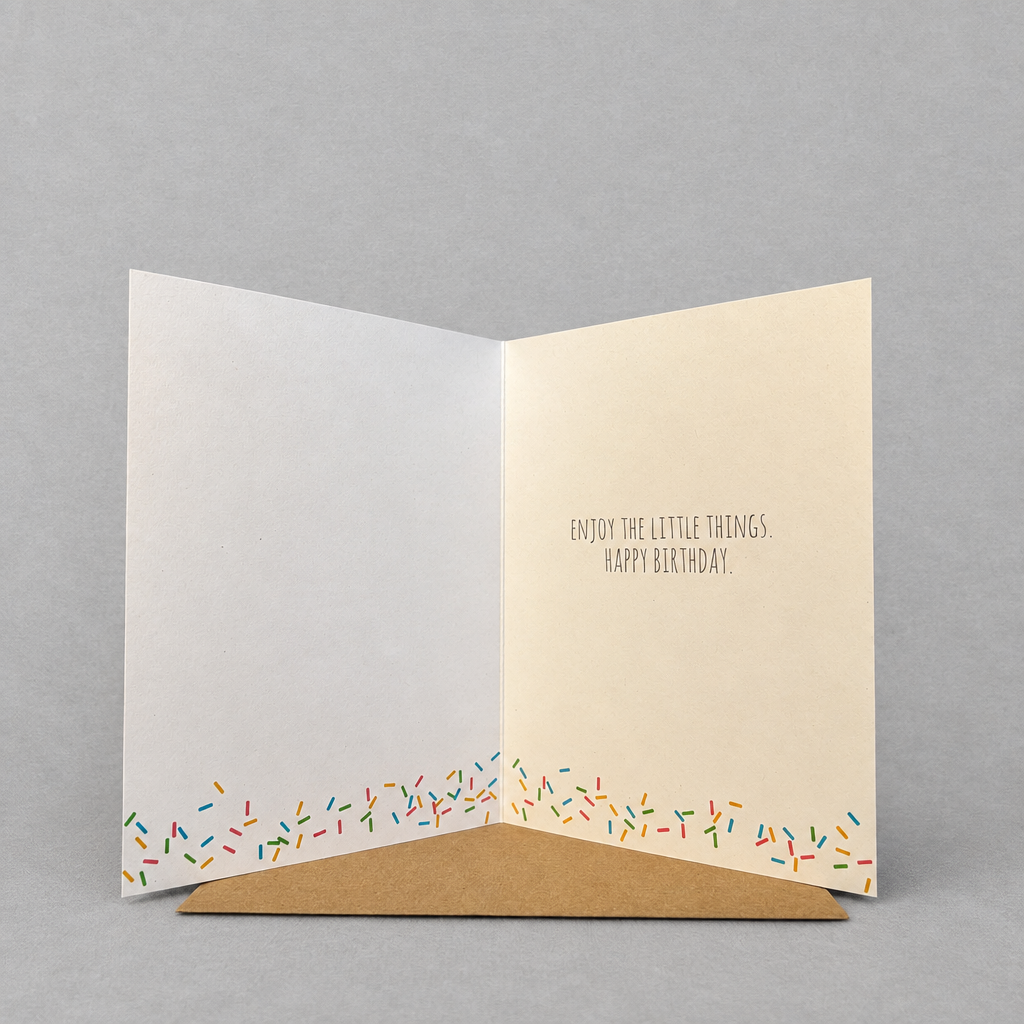 Pigeon Donut Birthday Card photo 3 on the lighter grey backdrop