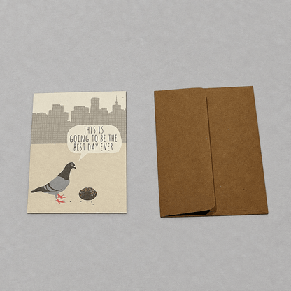 Pigeon Donut Birthday Card photo 4 on the lighter grey backdrop