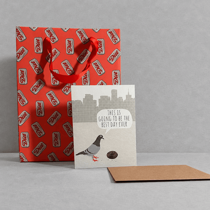 Pigeon Donut Birthday Card photo 6 on the lighter grey backdrop