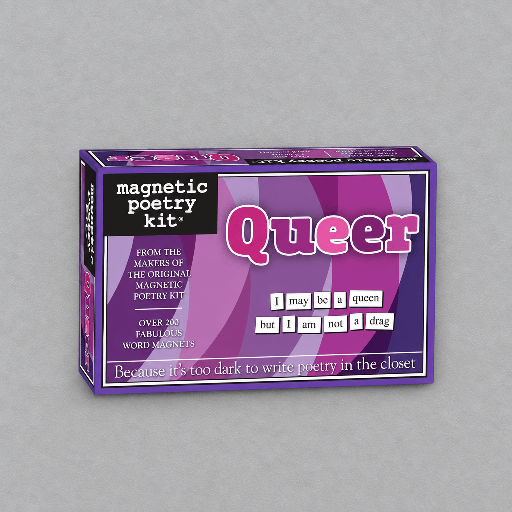 Queer Magnetic Poetry Kit photo 3 on the lighter grey backdrop