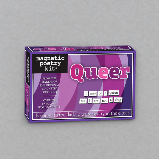 Queer Magnetic Poetry Kit photo 3 on the lighter grey backdrop