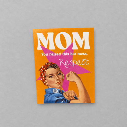 Respect Mother's Day Card photo 1 on the lighter grey backdrop