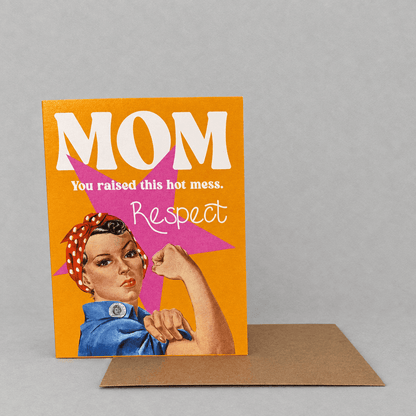 Respect Mother's Day Card photo 2 on the lighter grey backdrop