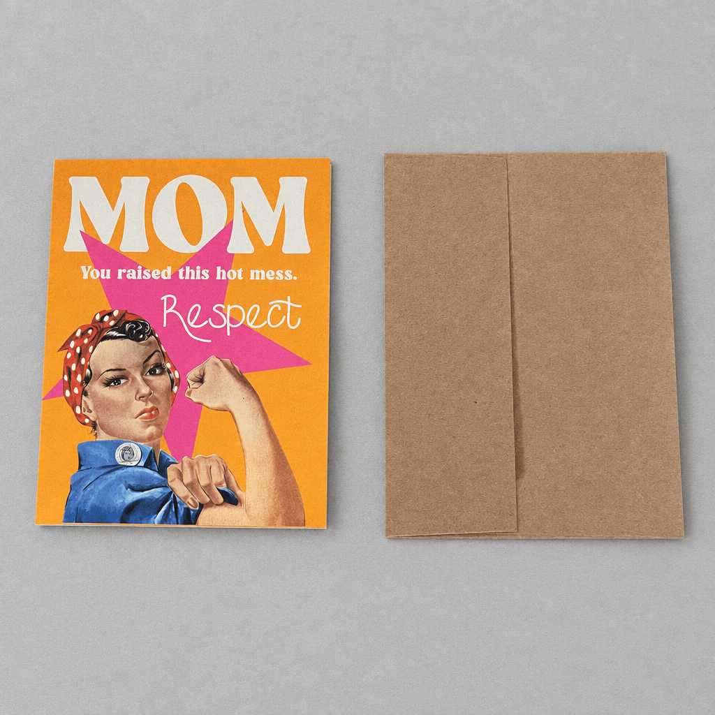 Respect Mother's Day Card photo 3 on the lighter grey backdrop
