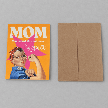 Respect Mother's Day Card photo 3 on the lighter grey backdrop