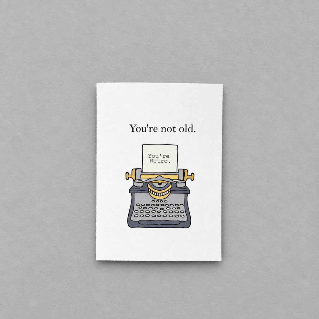 Retro Birthday Card photo 1 on the lighter grey backdrop