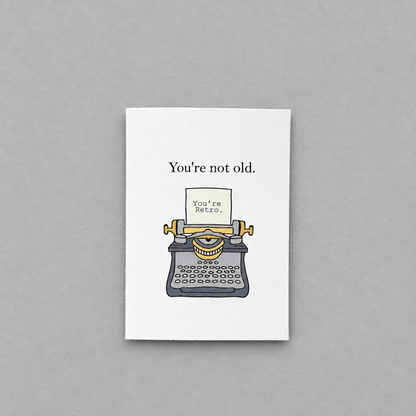 Retro Birthday Card photo 1 on the lighter grey backdrop
