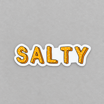 Salty Sticker photo 1 on the lighter grey backdrop