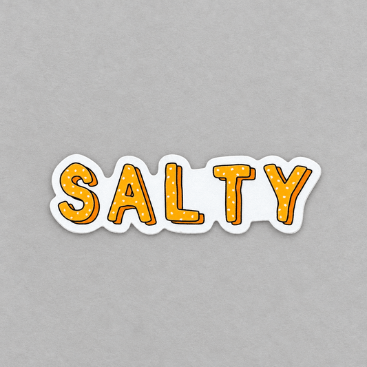 Salty Sticker photo 1 on the lighter grey backdrop