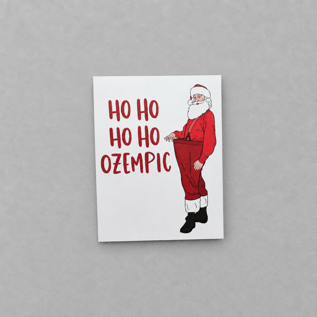 Skinny Santa Holiday Card photo 1 on the lighter grey backdrop